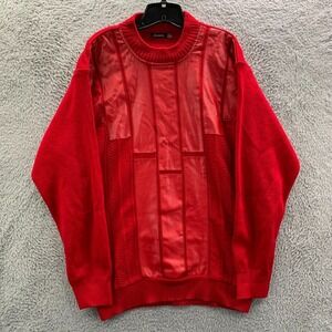 BAGAZIO Sweater Mens Size Large Pullover Sweatshirt Red